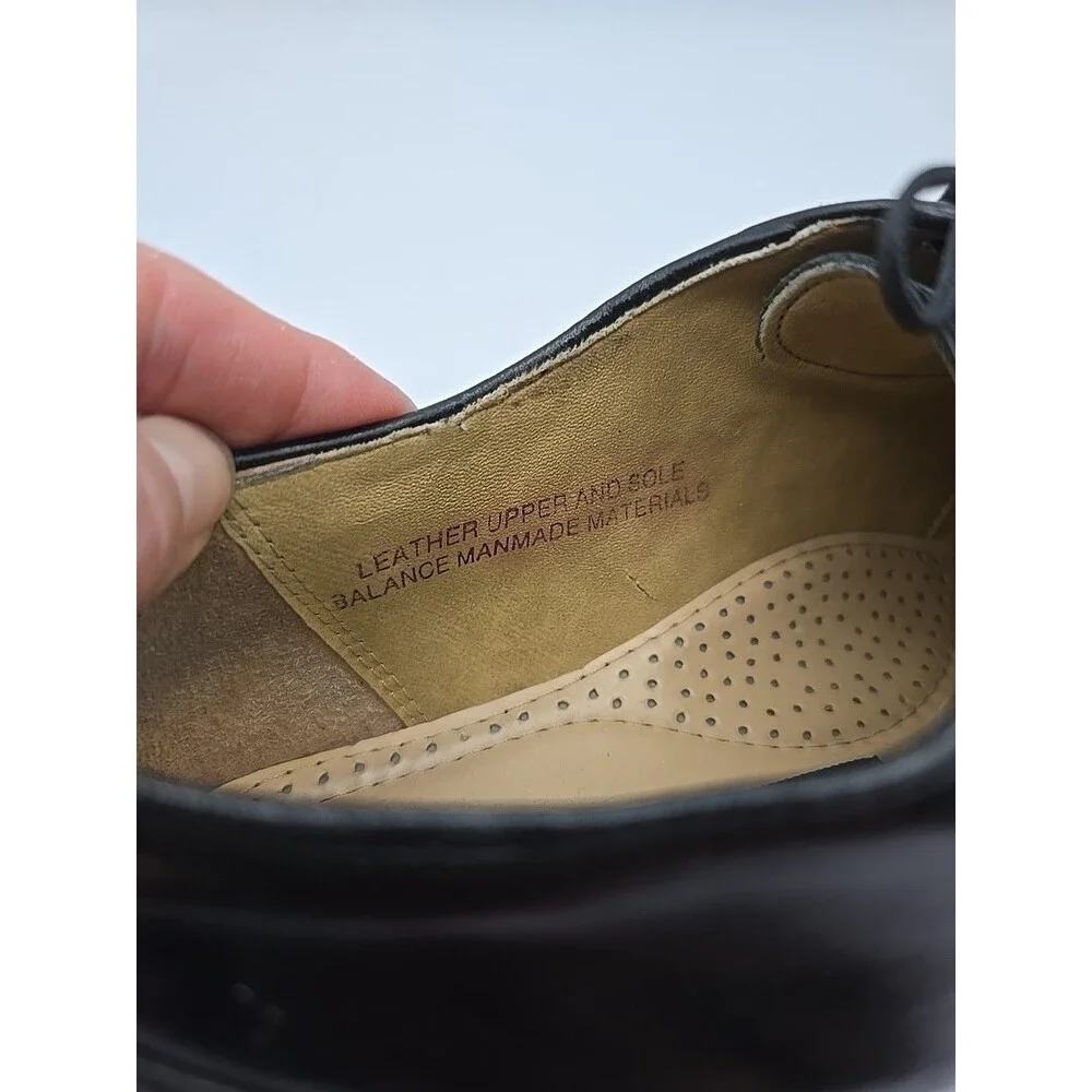 Stacy Adams Tinsley Black Mens 10.5 M Wing Tip Oxford Dress Shoes 23574
